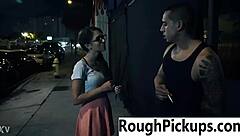 B picks up a slut and fucks her hard in the car! She screams for more cock!