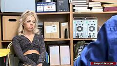 Does the officer make the thief suck his cock?