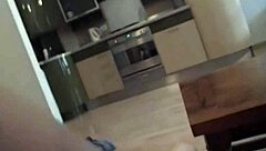 Steamy amateur bombshell gives blowjob and gets creampie! Scene 2