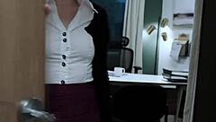 Gay office employees engage in anal sex in the restroom
