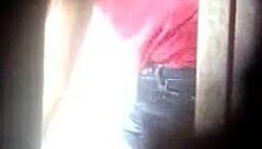 Naked girl in boarding house, panties on display