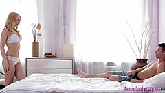 Why are you blowing my dick, blonde slut? he asks during assfucking