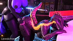 Furry Futa Highwire X Lizard! Intense Action!