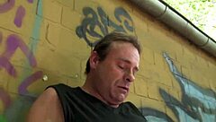 He Gives His A Blowjob On The Cableway And Then They Fuck On The Street