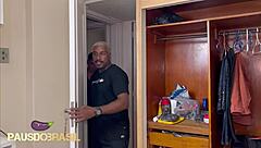 Stepfather Surprises Couple with Interracial Monster Cock Blowjob