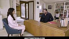 bold freeuse fucking of new teen 18+ employee at work with cierra bell and violet starr