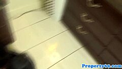 beautiful realtor at work during viewing