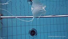 roxalana swims naked showing tight pussy