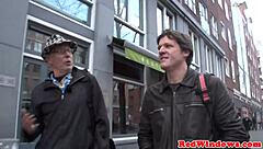 Fine Amsterdam Tourist Cumsprayed Wildly on Camera
