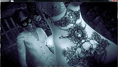 Nick Marlowe spanks Noir Lewd in tattooed BDSM scene!