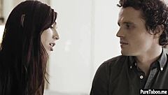 lesbian teen girlfriend smashed by blackmailing boyfriend!