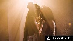 Eva Maxim and Kira Noir in intense interracial encounter