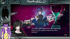 muscular japanese bodybuilder DOMINATES brunette in slow damage hentai