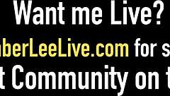 Young blonde Kimber Lee deepthroats cop's cock to avoid jail, fingering herself