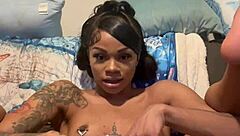 Look at this petite 18+ with tattoos masturbating her creamy pussy solo