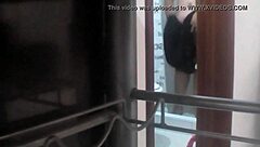 Who is spying in the bathroom?