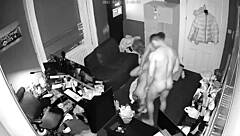 Wild Threesome Night at Work with Bonus Cam Content.