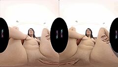 Vrallure Petite Black Teen Masturbates with Vibrator in Voyeur Reality