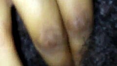 Ebony beauty from New York pleasures herself with her fingers