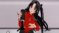 in this hentai anime, rin's voice heals with onasapo asmr, using onaho and earphones