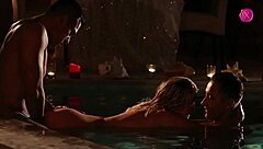 Blonde Girl Fucks Two Mature Men