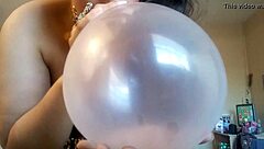 Ginger Paris Plays With Confetti Balloon Fetish In Lingerie