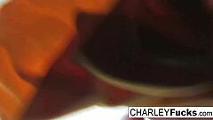 Hot Brunette Pornstar Uses Dildo on Lesbian Partner's Pussy