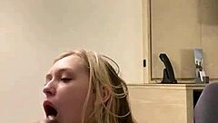 Milf wife gets bent over for sloppy ass fucking at home