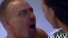 i watch this chesty babe ride my big cock and give a facial