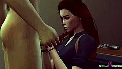 Animated office sex: Cartoon inspectors get intimate in the workplace