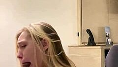 Milf wife gets bent over for sloppy ass fucking at home