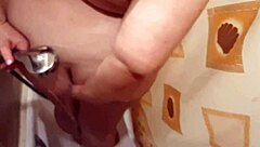 Hot Russian BBW masturbates curvy body in shower