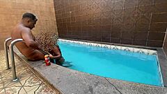 Sexy Tattooed Amateur Gets Caught Having Sex In The Pool