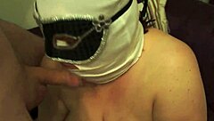 Bound Masked Amateur Blowjob Tease