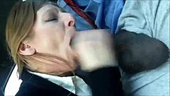 Horny Mature Amateur Sucks Big Black Cock Deep!