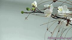 Euro babe fucked doggystyle with cum in mouth!