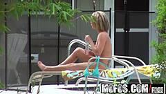 Pervs on patrol catch topless teen Nikki.