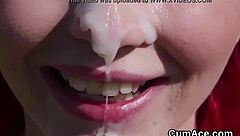 Nasty Honey Intensely Swallows Cum In Extreme Blowbang With Facial Bukkake POV
