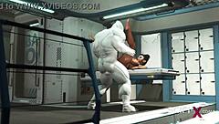 Hot Black Girl Takes Huge Cyborg Cock Deep In Ass With Rough Doggystyle