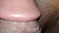 Intense creampie fucking with hard cock in tight pussy