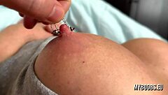 hard playing with milf's pierced nipples and big tits!