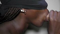 i watch ebony teen 18+ interact with big white cock in homemade setting