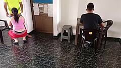 Cuckold husband watches as best friend fucks wife and ignores him