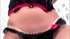 beautiful blonde ladyboy masturbating on webcam