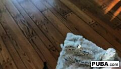 Personal home movie of teen threesome with double blowjob