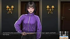 ep5 meis squirts from dry humping her shaved pussy in corridor