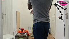 Behind the scenes with cute babe at photo shoot