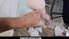 Petite Blonde Michelle Anthony Satisfies Step Daddy?