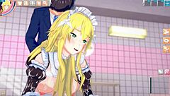 I rubbin frederica's big tit in re zero hentai