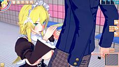 I rubbin frederica's big tit in re zero hentai